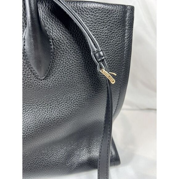 Michael Kors Black Leather Tote with Pouch - Picture 7 of 16